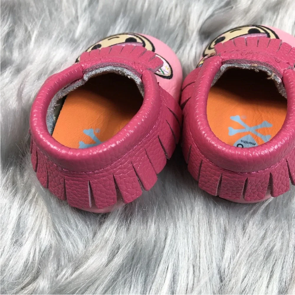 Itzy Ritzy Pink Tokidoki Donutella Baby Girls Moccasins 0-6 Months